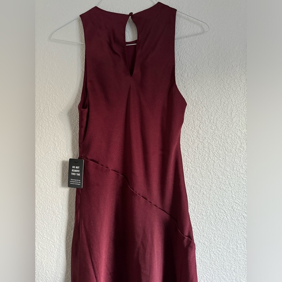 Express Satin High Neck Slip Midi Dress - Picture 1 of 3